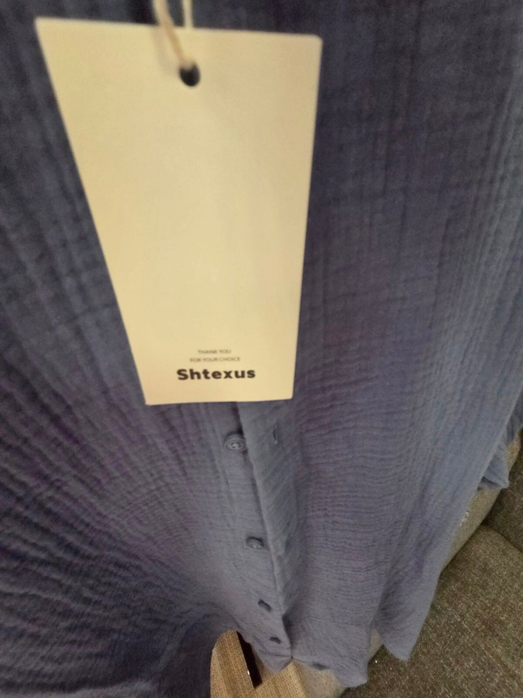 Long-Sleeve Muslin / Crinkle Gauze Cotton Button-Down Shirt, XL