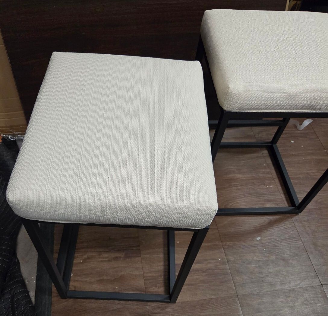 Set of 2 CHAIRUS Modern Backless Counter Height Bar Stools, Brand New