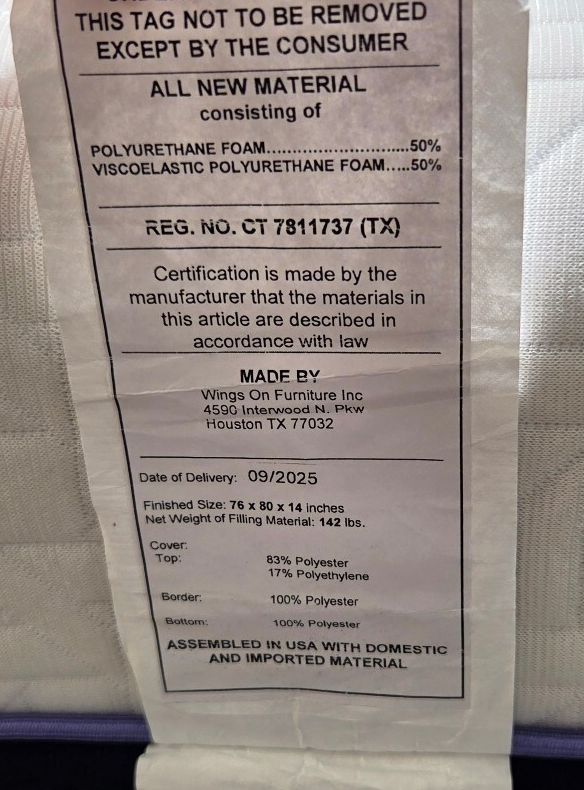 Nectar Luxe Hybrid King mattress, Great Condition