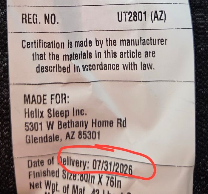 Helix Luxe Dawn, King mattress, Like New Condition