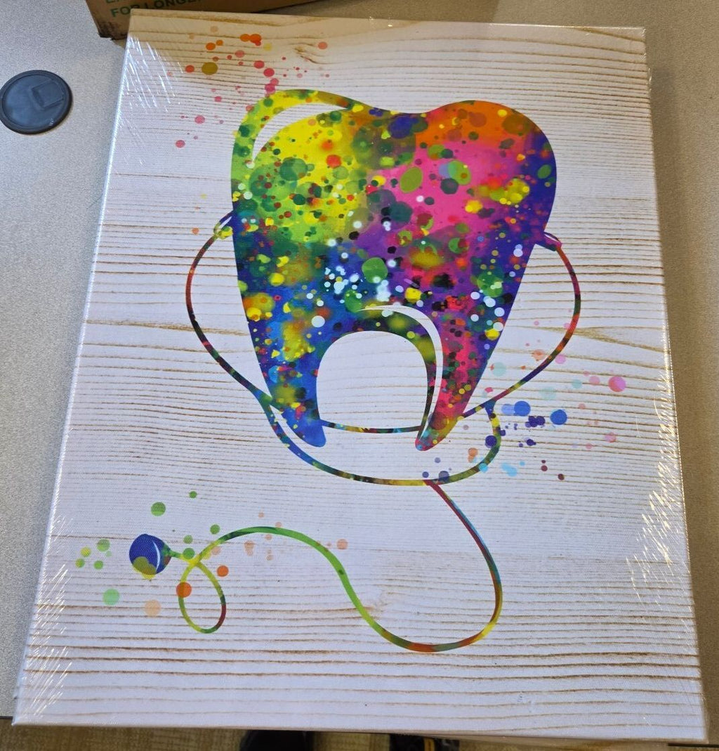 3 colorful are pieces, 16x20 canvas, New