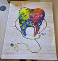 3 colorful are pieces, 16x20 canvas, New