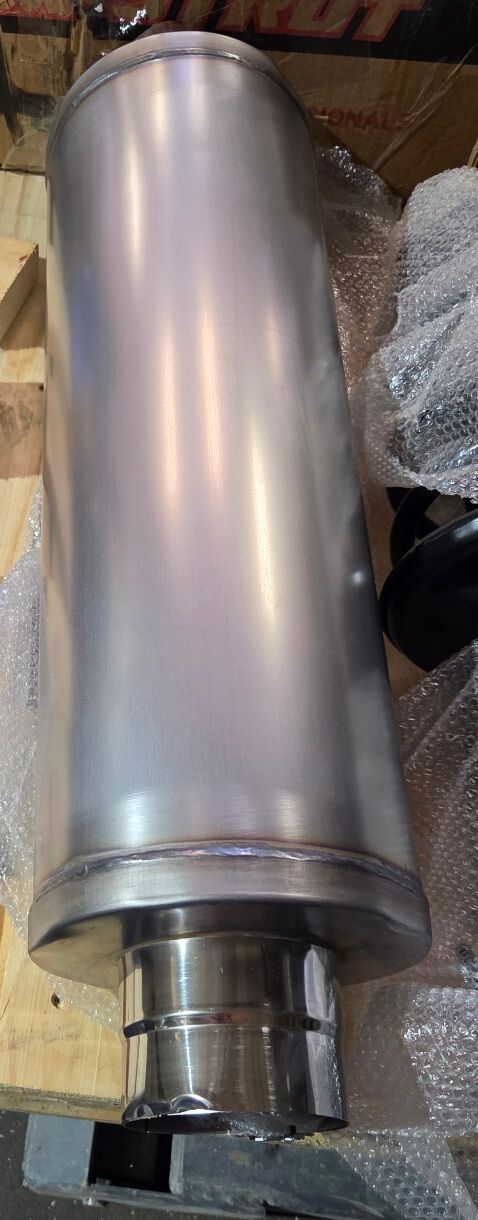4" Stainless Steel Performance Exhaust Muffler Resonator 30" Length – NEW