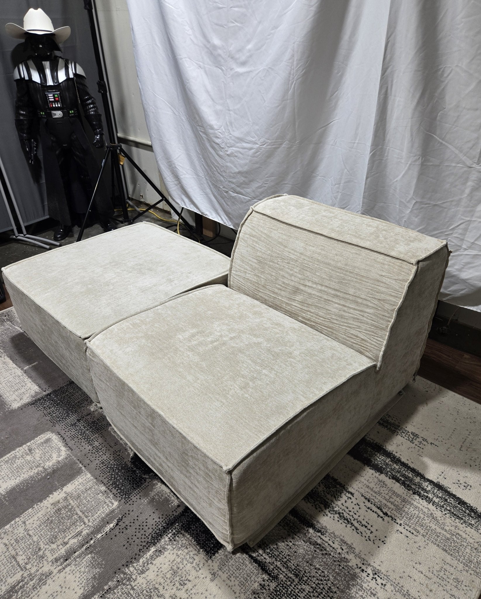 Rove Concepts M1 Sofa 3 Seater w/ Ottoman, Silicon Sand - PDX Furnish