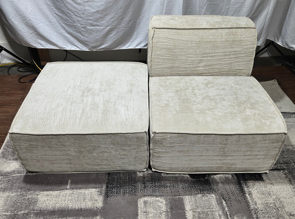Rove Concepts M1 Sofa 3 Seater w/ Ottoman, Silicon Sand - PDX Furnish