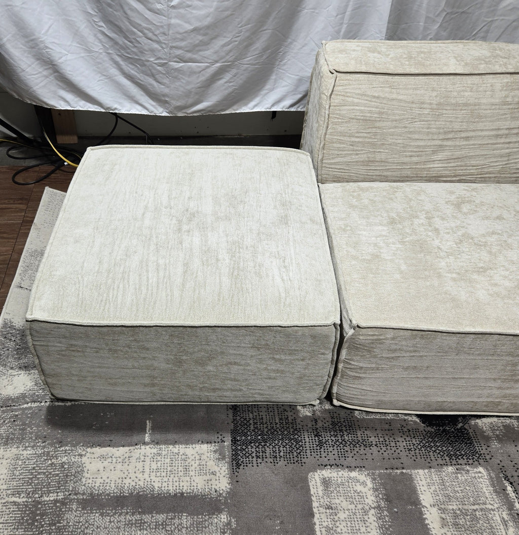 Rove Concepts M1 Sofa 3 Seater w/ Ottoman, Silicon Sand - PDX Furnish