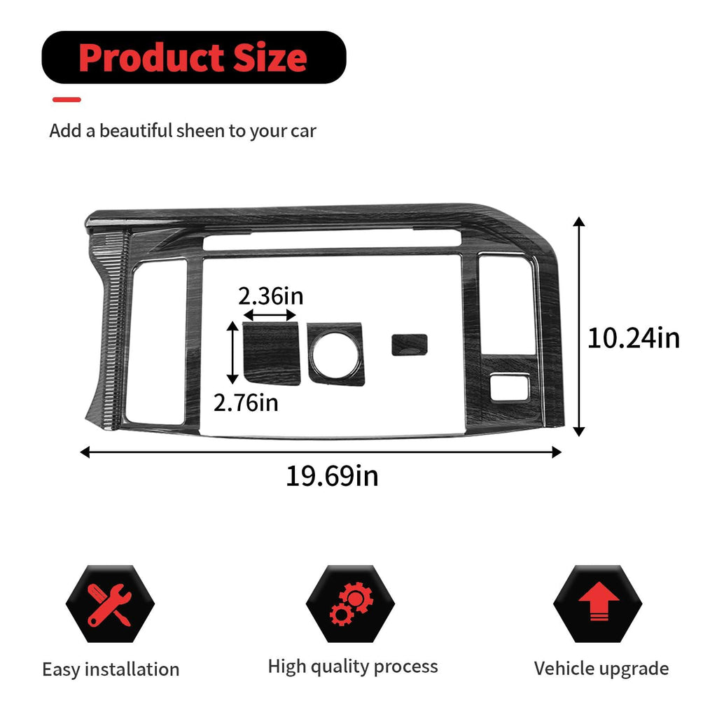 RT - TCZ Center Console Trim, Ford F150 Raptor 2024+, Black Wood Grain - PDX Furnish