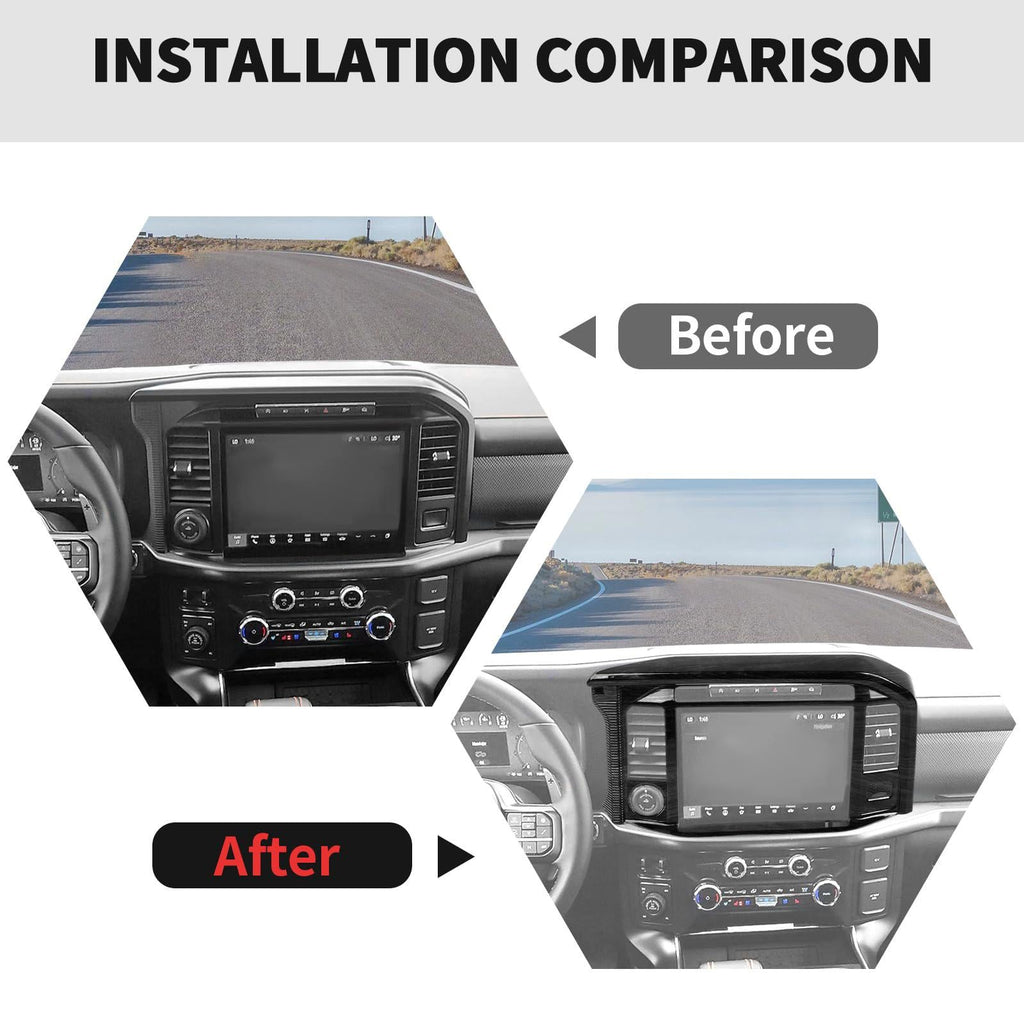 RT - TCZ Center Console Trim, Ford F150 Raptor 2024+, Black Wood Grain - PDX Furnish