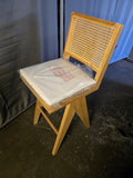 Safavieh Bar Stool with white seat cushion - PDX Furnish