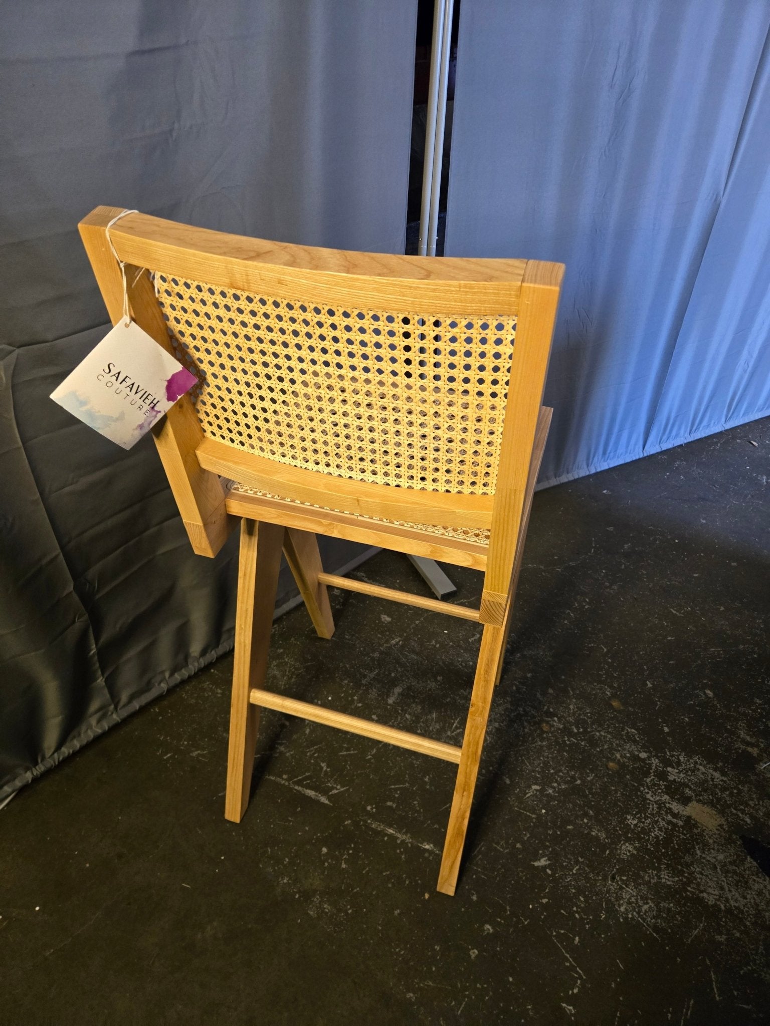 Safavieh Bar Stool with white seat cushion - PDX Furnish
