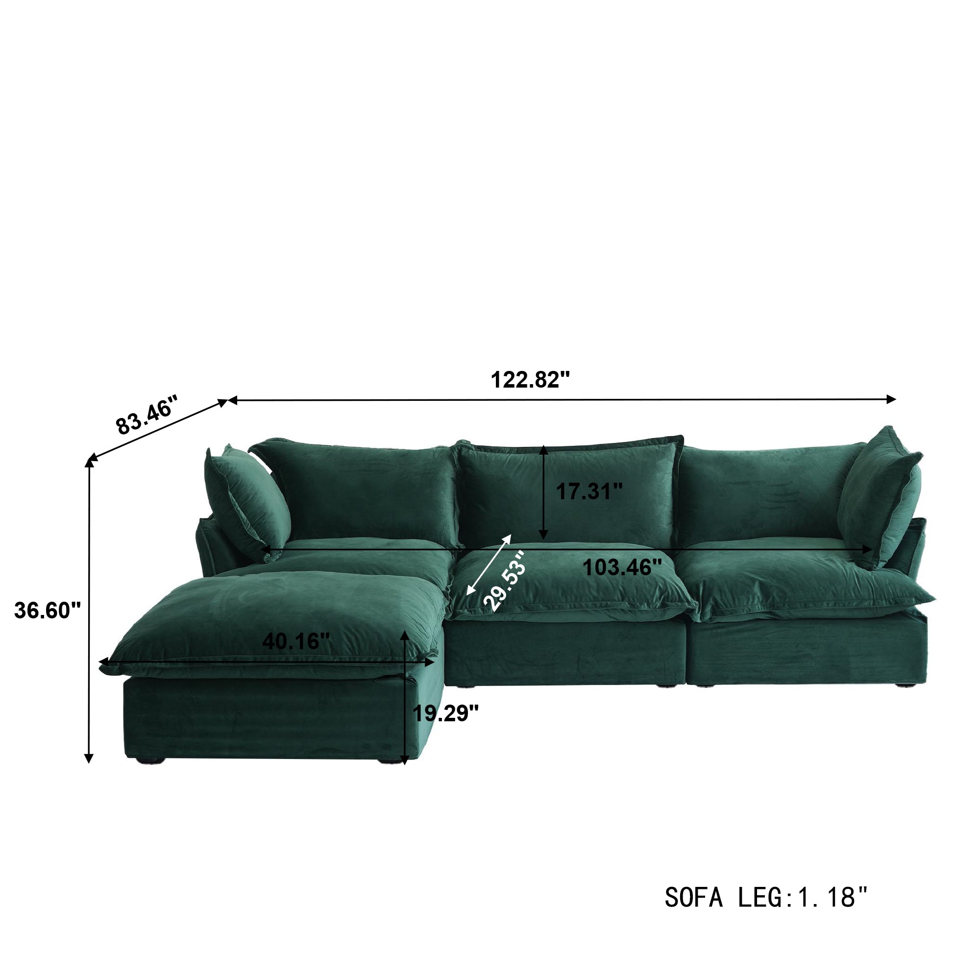 Modern Minimalist Modular sectional Sofa