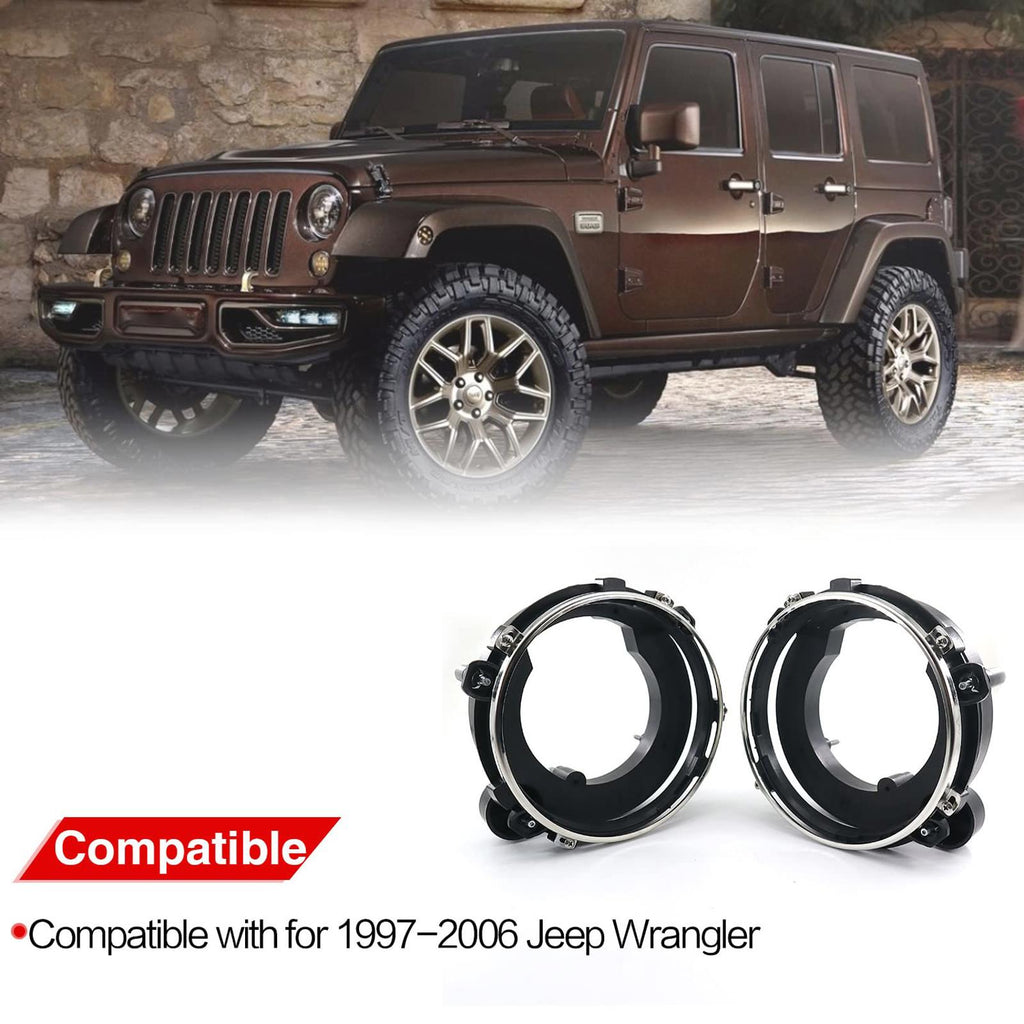 Headlight Bulb Brackets Buckets For 1997-2006 Jeep Wrangler, Part Number 110383 110384