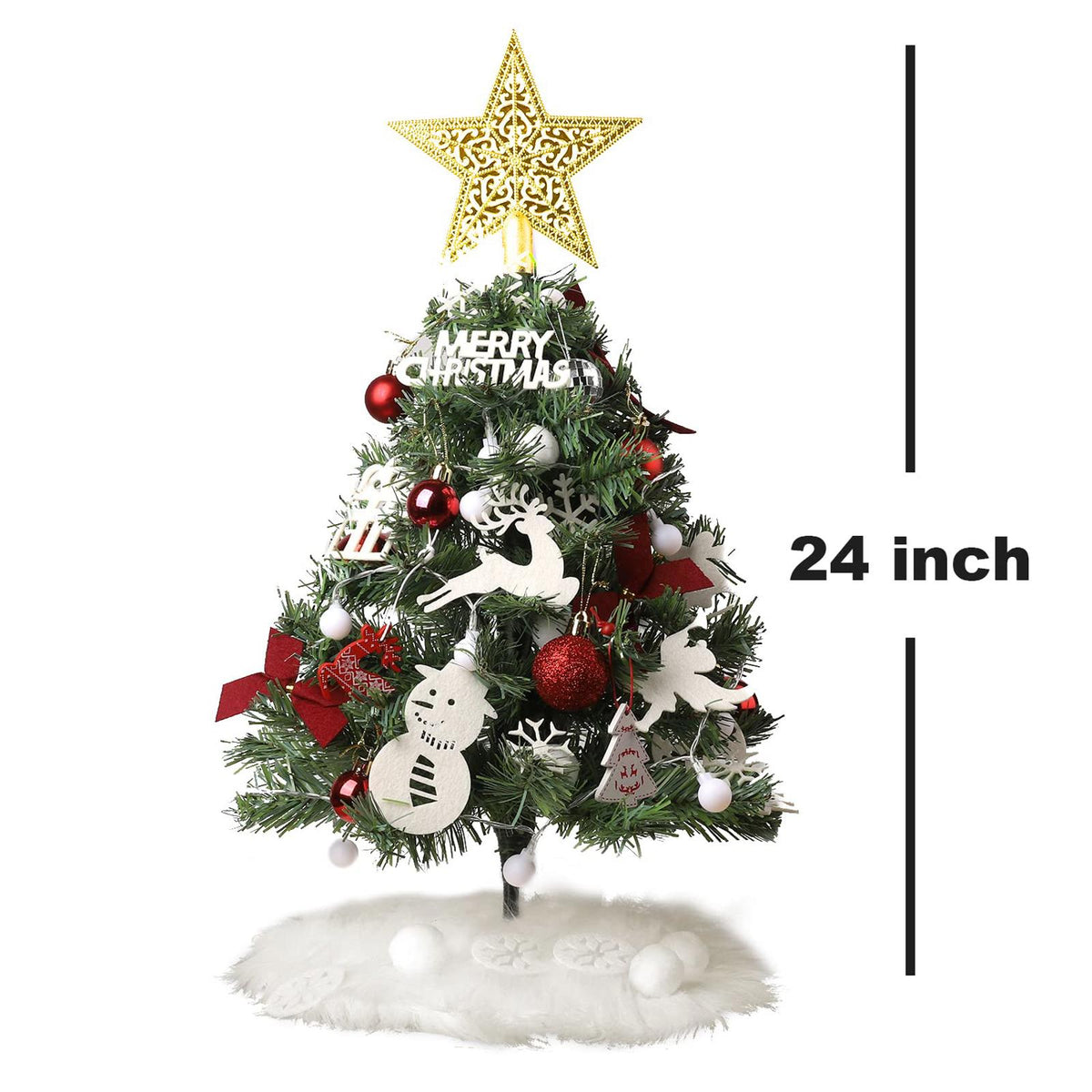 2ft Mini Tabletop Christmas Tree, open box