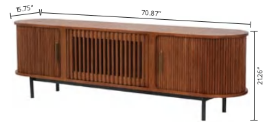 Linear Wood TV Stand