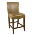 Taib Faux Leather Upholstered Counter Stool, Brown, Like New - PDX Furnish