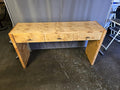 Vintage Faux Burl Wood Console Table with Drawers - PDX Furnish