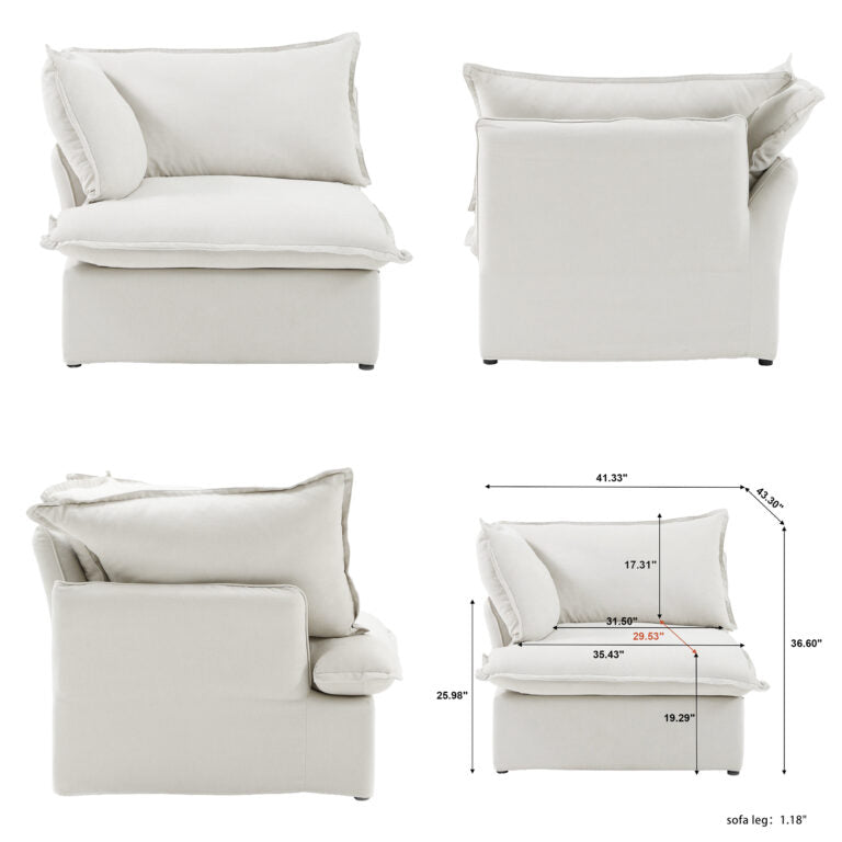 Modern Minimalist Modular sectional Sofa